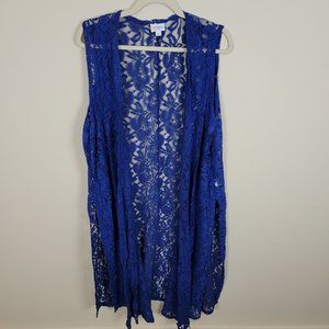 LuLaRoe - Joy Lace Duster Vest - Size L